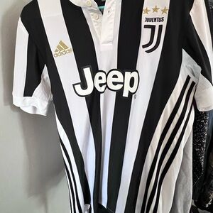 Juventus Black and White Striped Jersey